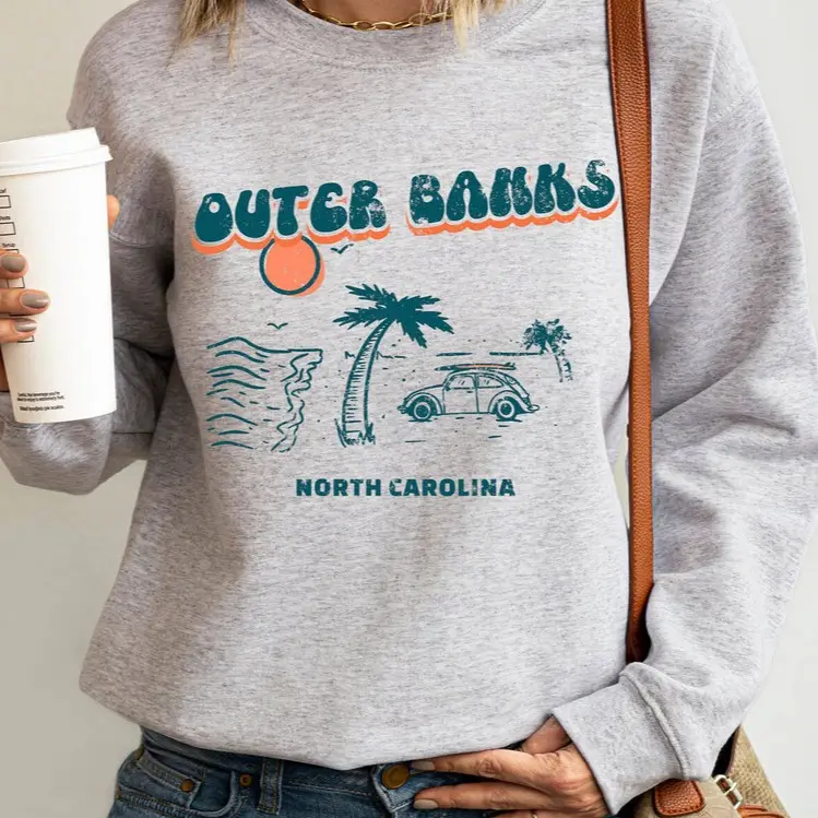 Retro Ash 0uter Banks Chilling T-Shirt Sweatshirt Hoodie, Paradise On Earth Fan Shirt, OBX Sweatshirt
