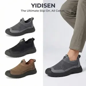 Men's Ultra-Light Breathable Mesh Slip-On Shoes | Casual Walking Loafers & Driving Sneakers | Non-Slip for All-Day Comfort