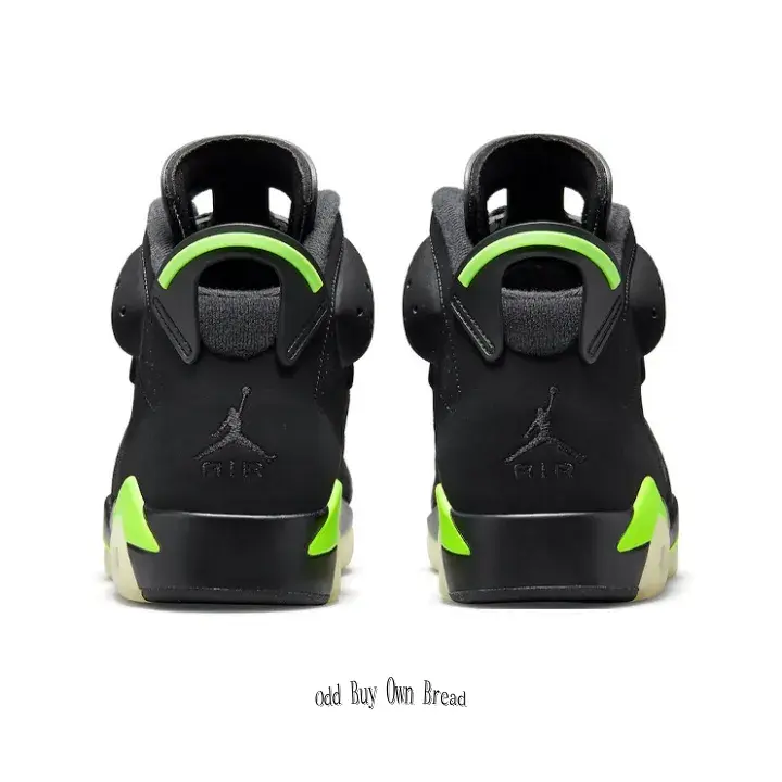 Cream Aged Rubber Outsole High Top Basketball Trainers, Full Matte Black Soft Nubuck Suede Upper, Eye-Catching Neon Lime Green Contrast Heel & Midsole Trim Retro Dark Street Performance Footwear