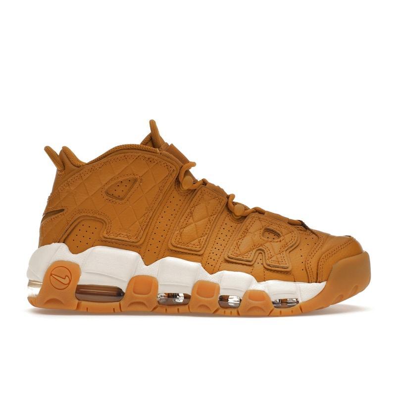 Nike Women's Air More Uptempo Quilted Wheat Gum Light Brown Basketball Shoes, from StockX