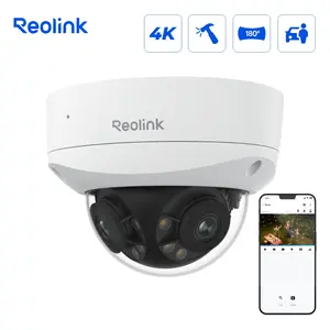 Reolink 4K 8MP Security Protection PoE IP Camera, IK10 Vandal-Proof 180° Spotlight Color Night Vision Monitor Recording Easy Installation, Duo 2V PoE