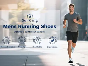 AOV Men's Comfort Athletic Sports Shoes Walking Shoes Non Slip Air Sneakers
