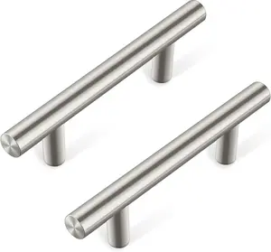 30 Pack 5 Inch Brushed Nickel Cabinet Pulls  Cabinet Handles Stainless Steel Drawer Handles for Kitchen Cabinet Hardware 3 Inch Hole Centers