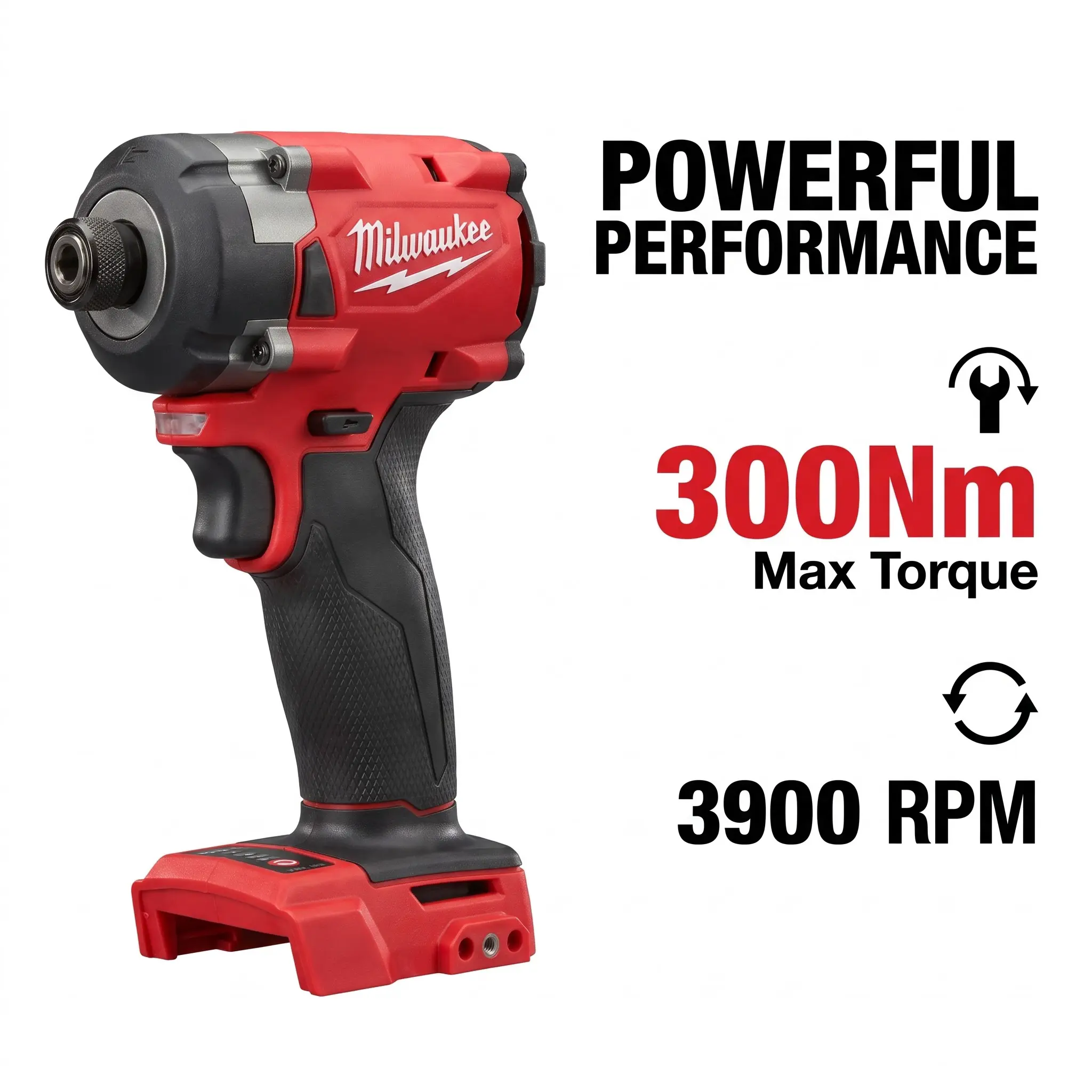Milwaukee M18 Impact Driver 300Nm with Electric Wrench Accessories