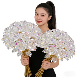 Pack of 20 Sparkling Eternal Crystal Roses — lifelike artificial crystal rose bouquets. Perfect for weddings, Mother’s Day, Easter, anniversaries, Valentine’s, birthdays, Thanksgiving. Maintenance-free with elegant premium charm. Ideal for holiday decor