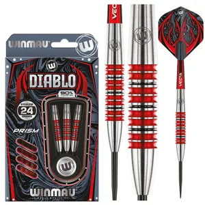 Steel Darts Set - Steel Tip, Diablo 1 Model, Double Rings Design, Effortless Hold, Ultra Modern Tour Profile, Even Flow Performance, Precision Targeting for Competitive Play