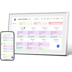 10.1" Digital Calendar, Meal Planner, Duty Chart, to Do List,HD Smart Touch Screen Home Interactive Smart Electron Calender - Built-in Digital Photo Frame Function (white, 10.1)