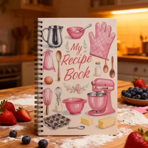 My Recipe Book Fun Cookbook Journal, Personal Blank Recipe Handbook, Ideal Christmas and New Year Gift, Craft Supplies, Workbook Journal, Blank Paper Journal