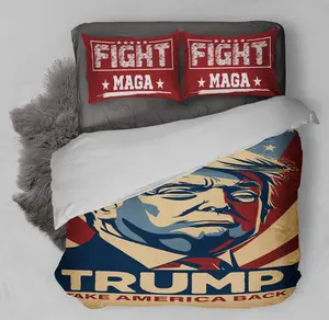 Trump MAGA Design #5 Duvet Cover Set with Two Pillowcases