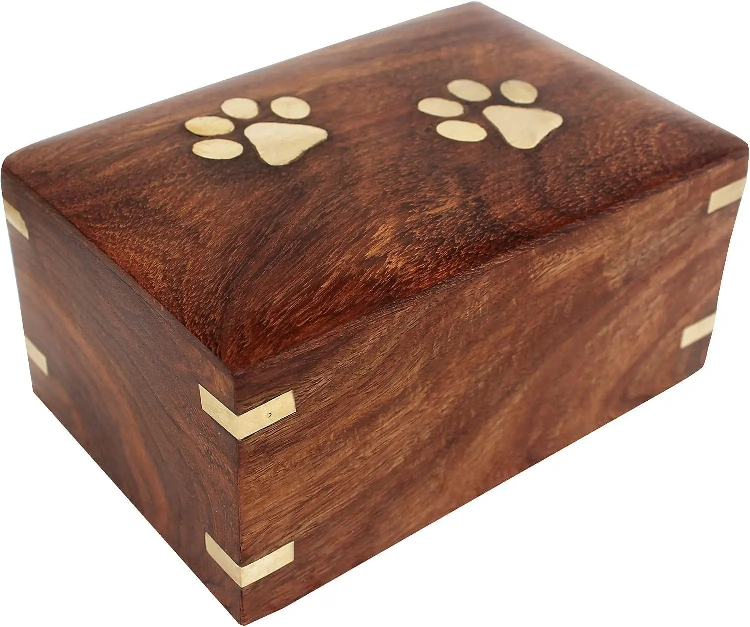 Rosewood Pet Urn Box for Dog & Cat Ashes – Handcrafted Wooden Pet Memorial Urn, Peaceful Keepsake Cremation Box for Dogs, Cats & Small Pets, Large Size, Holds Pets up to 130 lbs