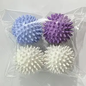 Reusable Laundry Ball Set of 4 — Removes Lint, Softens Clothes, Prevents Tangling, Reduces Wrinkles, No Electricity Needed, Laundry Accessories, Extra Large Laundry Drying Balls, Washing Machine Balls, Dryer Balls, Dryer Sheets, Anti-Tangle Laundry