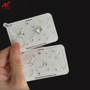 Luxuruy Diamond 3D Heart Glass Camera Protector for iPhone 17 Pro Max 17Pro Lens Film for iPhone17 Pro Clear HD Full Cover Case