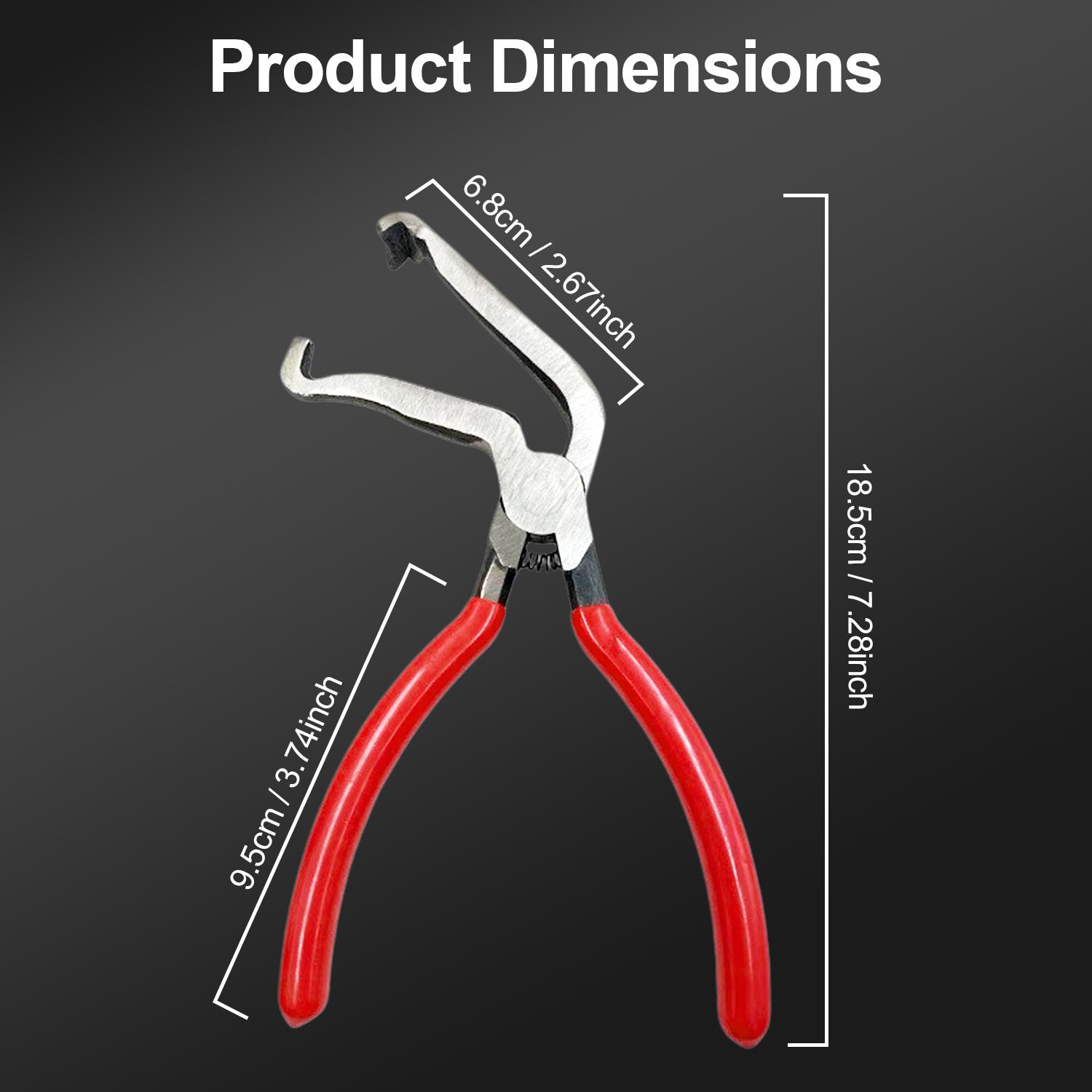 Electrical Disconnect Plier, Electrical Connector Separator Removal Tool, Auto Wiring Harness Clip Removal Tool with Serrated Jaws for Push Tab Style Plugs, Cars, Fuel Line Disconnect Tool
