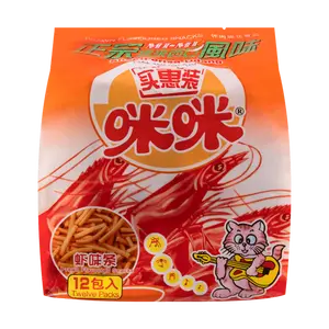 MIMI Shrimp Flavored Crispy Sticks - 12 Pack Value Bundle, 240g - Savory Snack for Parties & On-the-Go