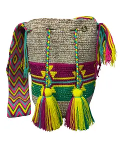 WAYUU LARGE BEADED BAG MULTICOLOR STATEMENT JEWEL