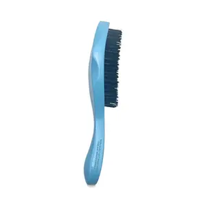 JIGGSAWMILLIONS Hard Wave Brush for Men, Hard Bristles for Thick Coarse Hair, Wave Styles - Blue Wave Master Hard Bristles Volume Barbershop Quality Grooming Styling Volumizing