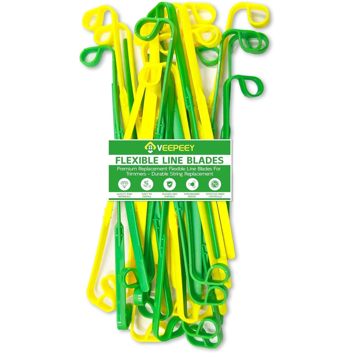 Weed Eater , 32 Pack, Replacement Flexible Line  for Trimmers Edgers, Weed Wacker , Weed Eater String, The First Choice for Durability When  Grass, Yellow & Green Set.