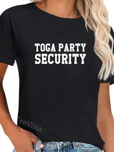 100% Cotton Toga Party Security Funny College Frat Costume Gift T-Shirt