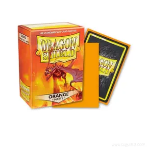 Dragon Shield Standard Card Sleeves - 100ct, Matte Orange, Perfect Fit for Protecting Trading Cards, Protect Trading Cards