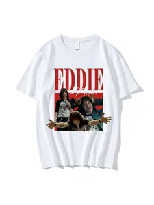 Eddie Munson T-shirts Harajuku Graphics Print T-shirt Short Sleeve Streetwear Unisex Casual T Shirt Urban Style Printed T-Shirt