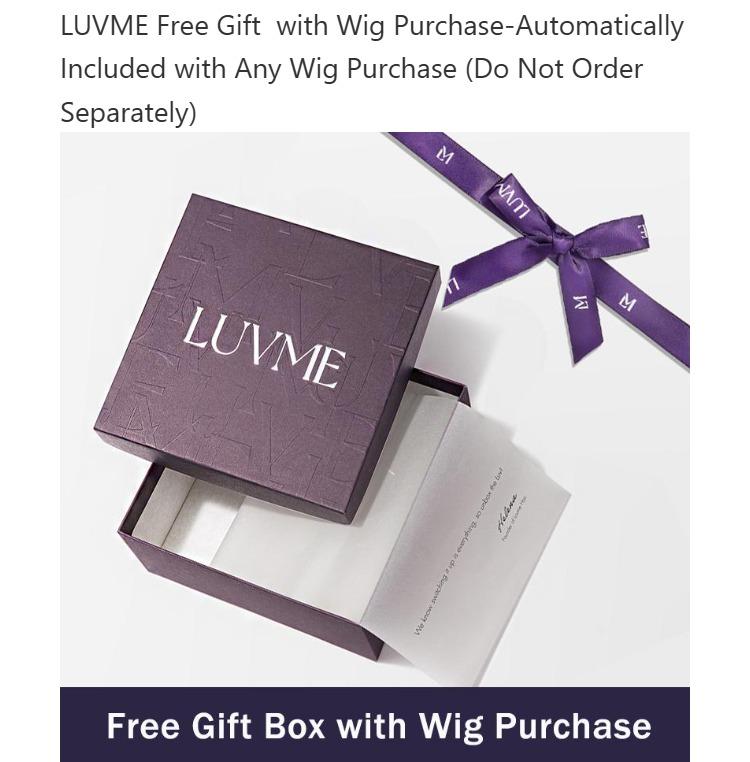 【Not For Sale】LUVME Free Gift Box with Wig Purchase-Automatically Included with Any Wig Purchase (Do Not Order Separately)