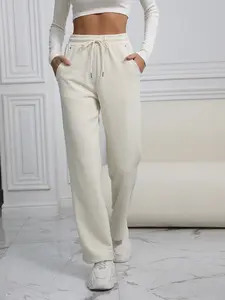 Womens High Waisted Baggy Sweatpants 2024 Fall Jogger Pants Y2k Trendy Lounge Trousers with Pockets