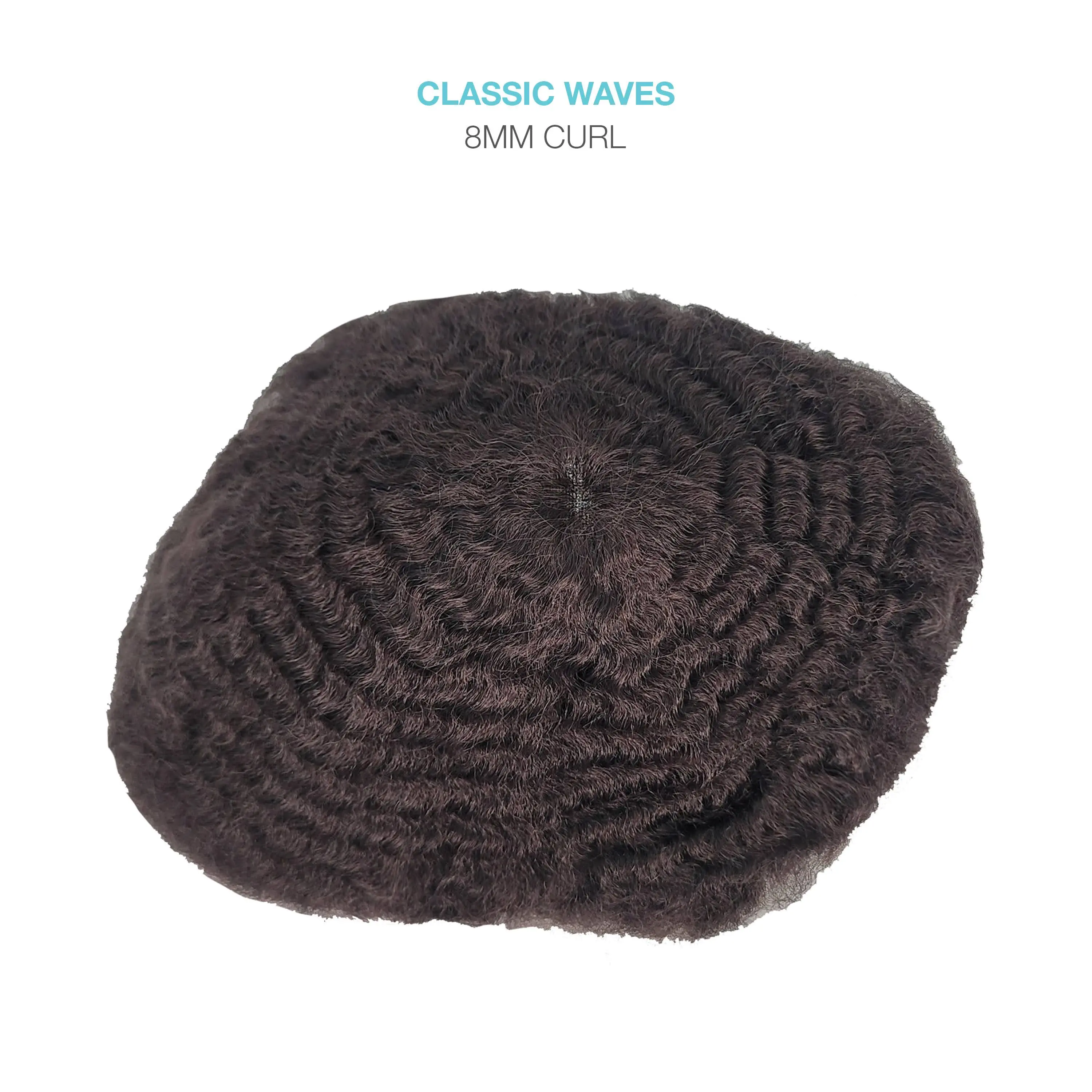 DKEIGHT Classic Wave 8mm Curl Toupee – Natural, Effortless Waves for Everyday Style