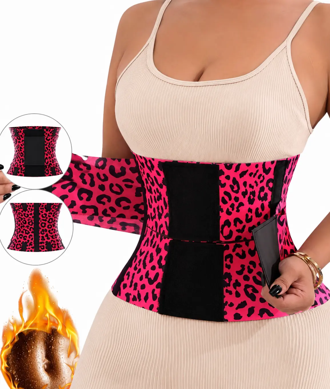 NBGRLVS Lady's Sporty Adjustable Compression Shapewear - Elastic Tummy Control Belt, Postpartum Waist Reduction Girdle for Daily Use & Workout Support