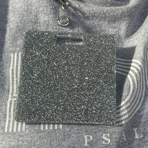 Silver Sparkle Badge - Decorative Badge with Glittery Finish, Ideal for Personalizing Clothing and Accessories