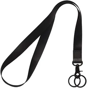Neck Lanyard For Keys & Keychain Lanyard for Keys,ID Badges  Black– Cute Neck Strap Holder for Wallet, Phone, Cruise Card & Office Accessories