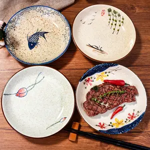 Set of 4 Japanese Ceramic Plates, Traditional Craft & Modern Aesthetic, Ideal Kitchenware for Holidays, Parties, Weddings, Housewarming Gifts