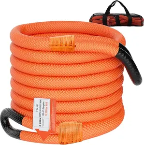 Kinetic Recovery & Tow Rope (32,000lbs), Heavy Duty Nylon Snatch Ropes, Elastic Straps Towing Gear for Truck, ATV, Jeep, UTV, Tractor - Emergency, Towing, Offroad