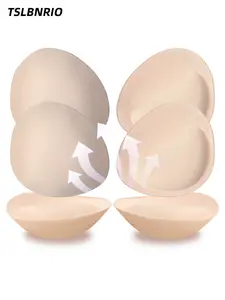 2 Pairs 6cm Ultra Thick Bra Pads Inserts for Small Bust, Breathable Push Up Breast Enhancers, Soft Foam Sponge Cups for Sports Bra