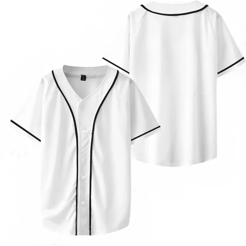 Men's Baseball Jersey White Basic No Pattern Breathable Short Sleeve Sports Top