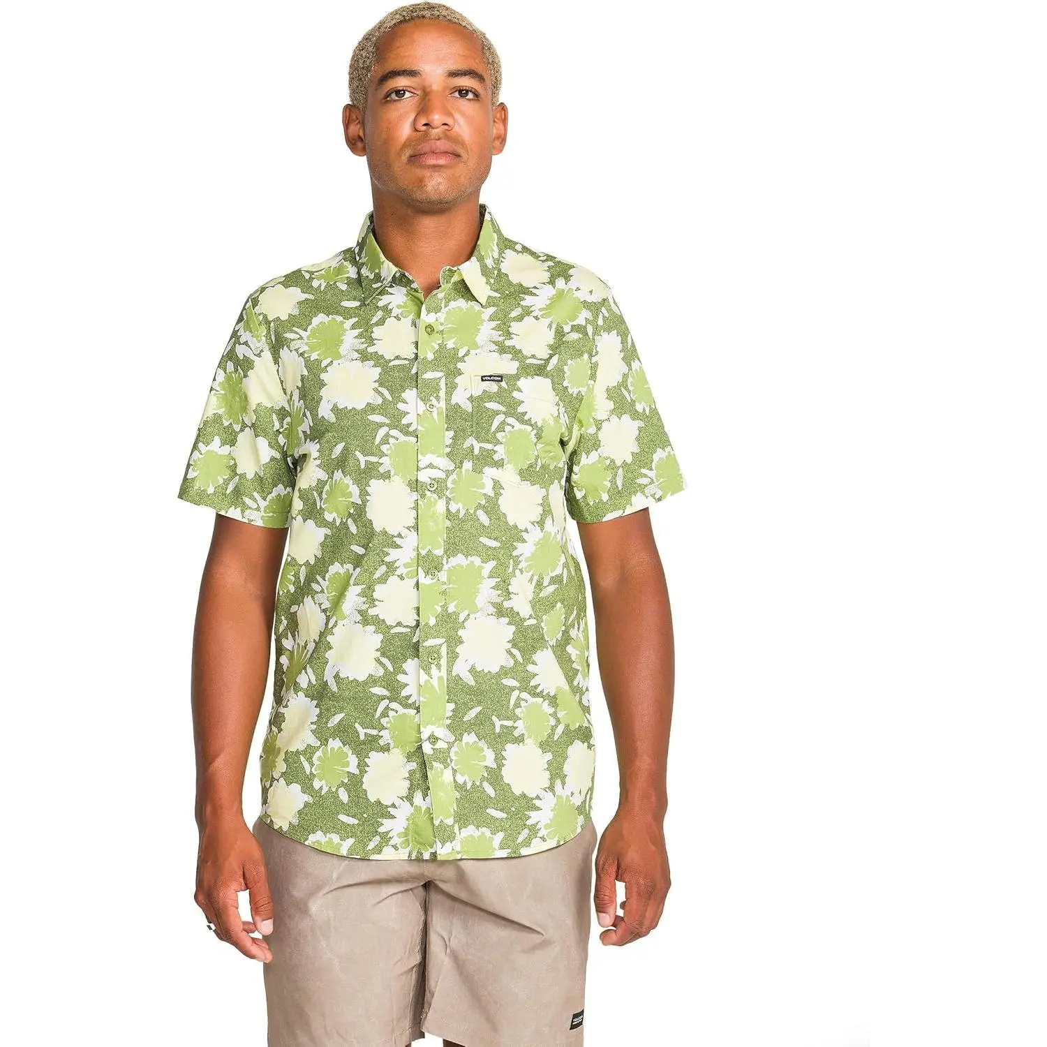 Volcom Men's Short Sleeve Button Down Woven Shirt