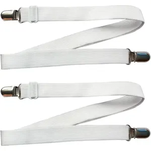 Extend 23" to 78" Adjustable 2- Under Sofa, Mattress, Bed Sheet Fitted Fastener, Long Strap Clip Bands BDJ06