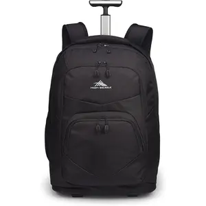 High Sierra Freewheel Pro Wheeled Backpack - 40L Rolling Laptop Luggage Bag for Travel, Fits Most 15” Laptops, Black