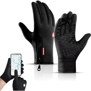 Winter Gloves Touch Screen Warm Gloves Cold Weather Windproof Cycling Driving Riding Bike Telefingers Thermal Gloves Non-Slip Silicone Gel Adjustable Full Finger Mittens ice  cream  uniform  baseball  gloves