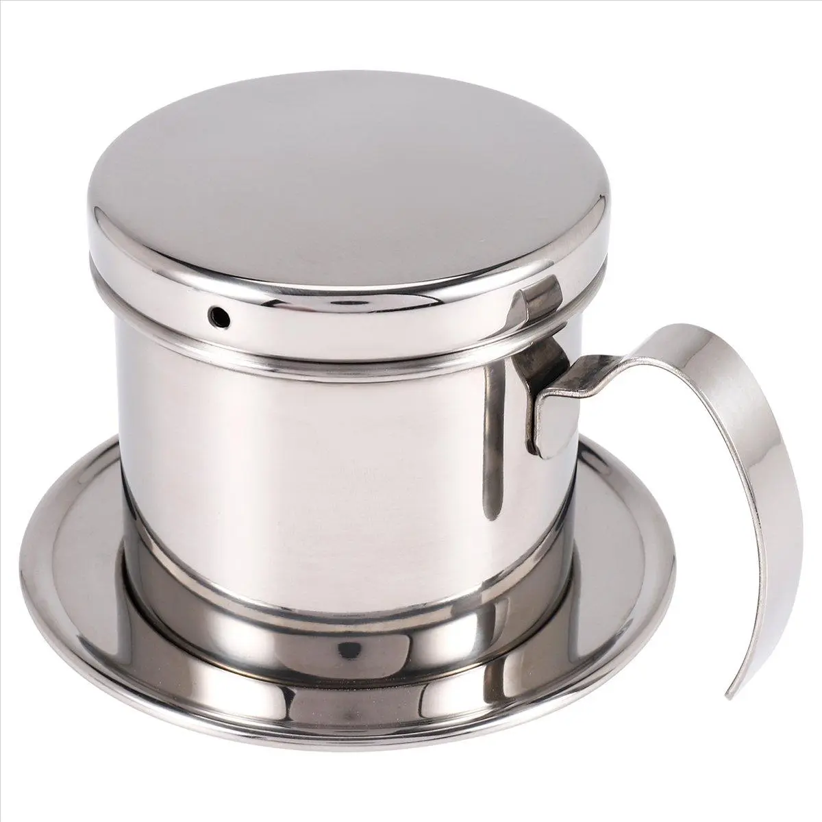 Vietnamese Stainless Steel Phin Coffee Filter - Detachable, Handy Reusable Coffee Filters Manual Brewer with Strainer Press for Home, Travel