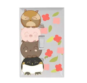 Kawaii Animal Decor Light Switch Plate
