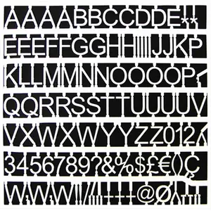 212 MAIN 0.75 in. White Plastic Slide-In Type Letters, Numbers & Symbols Set (Over 270 Pcs) for Automotive, Motorcycle, Boat & Motorhome Identification
