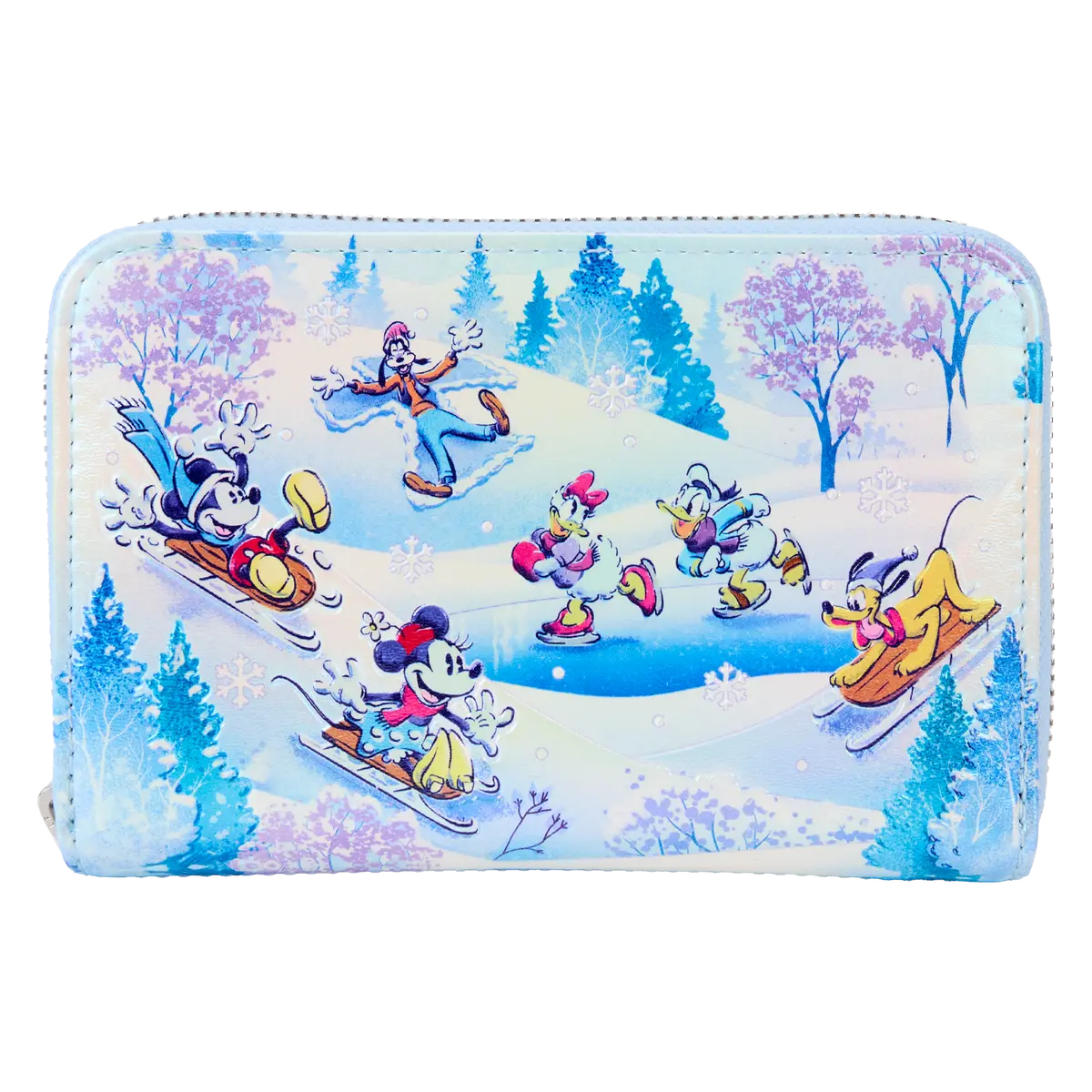 Mickey & Friends Winter Wonderland Scene Zip Around Wallet