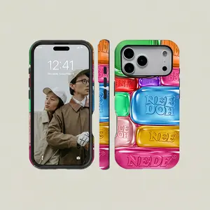 Cool Crush Ice Cube Phone Case 2D Visual Printed Trendy Aesthetic Shockproof Full Coverage Protective Cover Slim Fashion Smartphone Accessory Compatible with iPhone 17 16 15 14 13 Ideal Casual Stylish Gift for Daily Outdoor Use