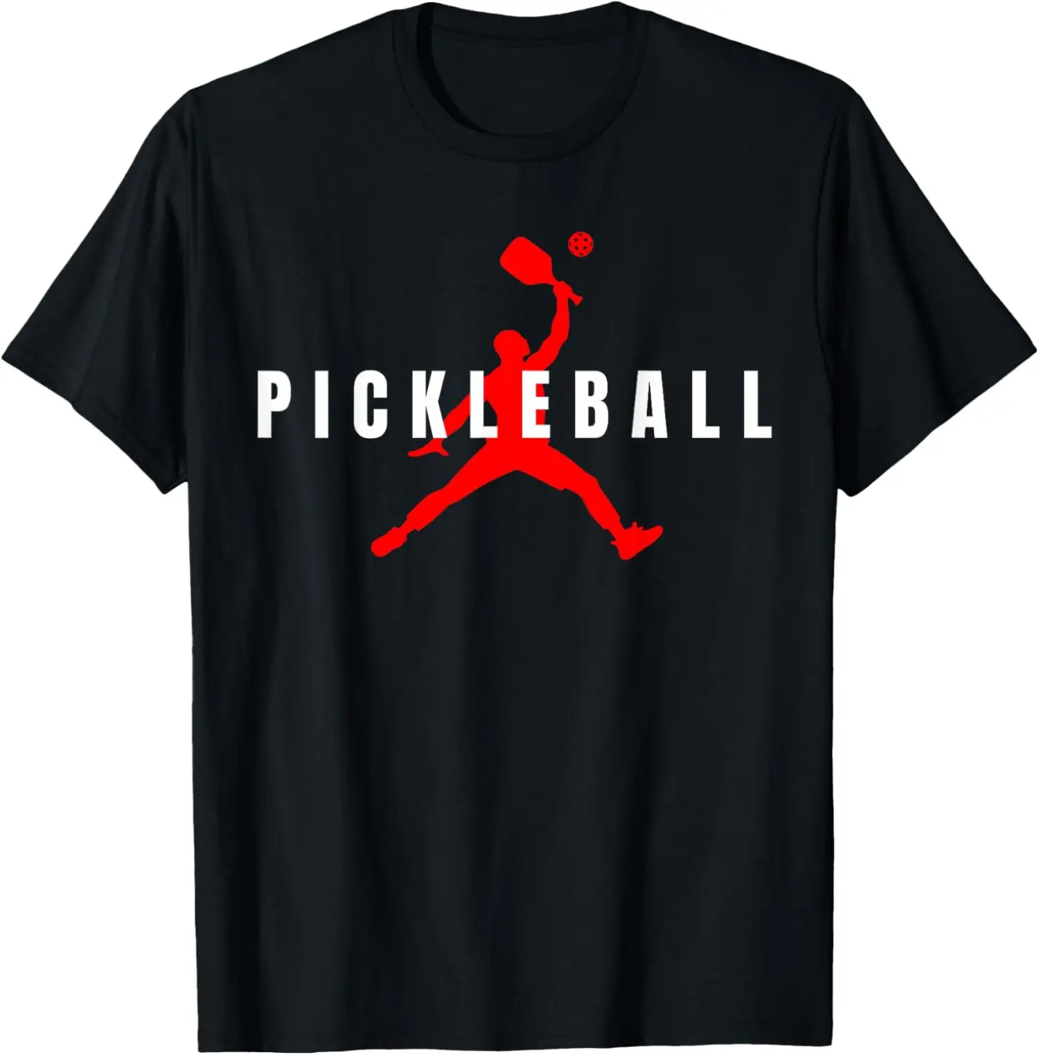 Men's Pickleball T-Shirt with Funny Graphic Logo, Casual Short-Sleeve Top, Sporty Streetwear for Players, Tshirt, Shortsleeve, Playful Logo