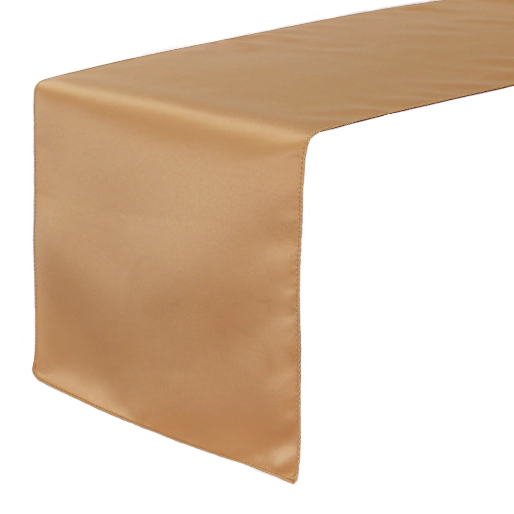 14 x 108 inch L'amour Satin Table Runner Gold