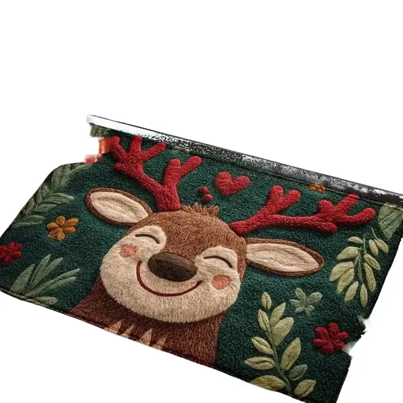 Christmas Door Mat Red Santa Claus Outdoor and indoor Gingerbread Man Carpet  New Year 2026 Merry Christmas Home Decor Foot Mat