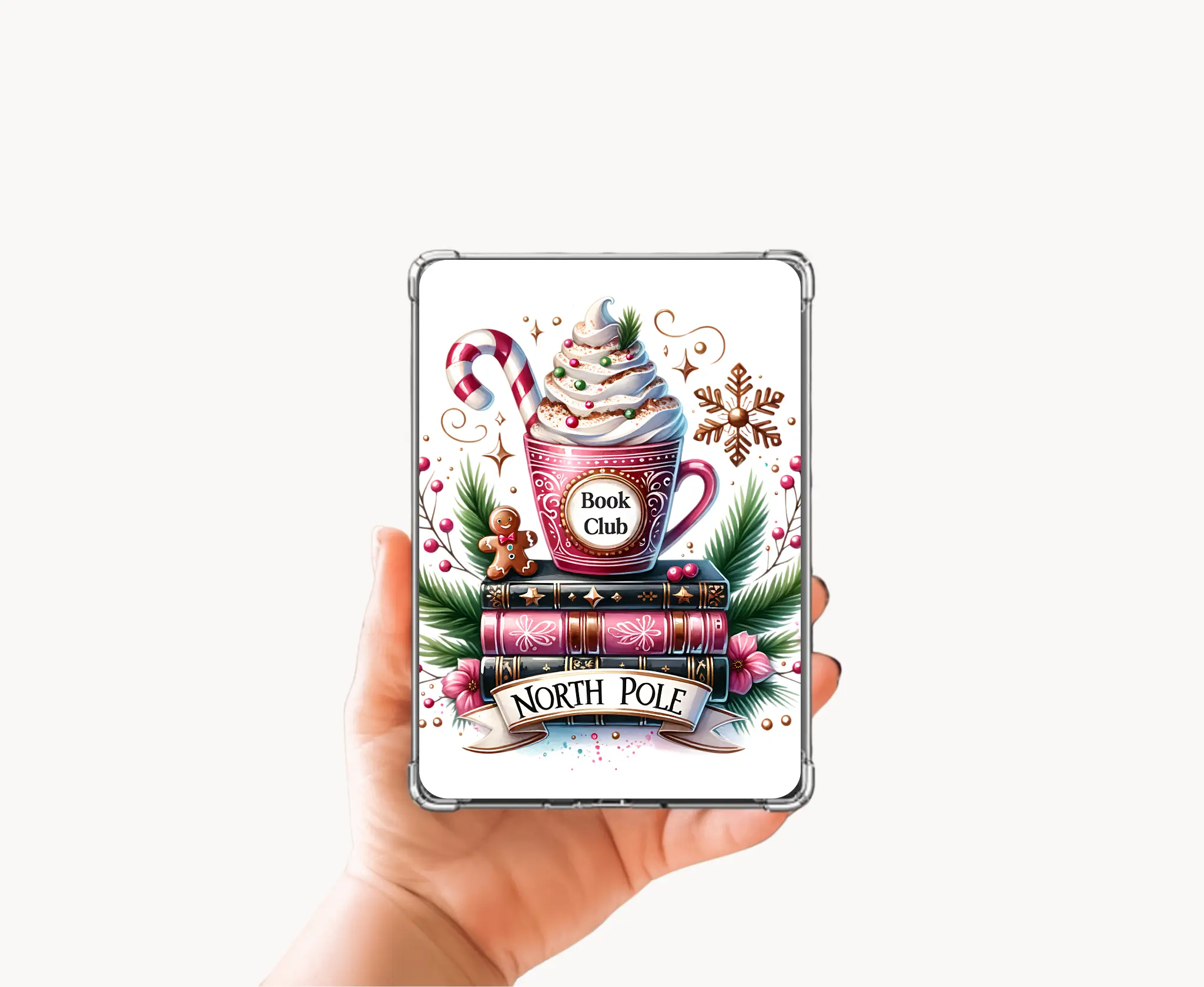 North Pole Book Club Kindle E-Reader Case Insert
