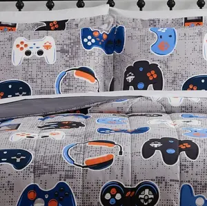 Glow-in-the-Dark Gamer Bed-in-a-Bag Coordinating Bedding Set, Full - Perfect for Gaming Nights