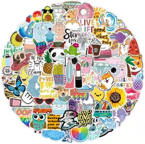 105 PCS Water Bottle Stickers for Teens Kids, Vinyl Waterproof Vsco Cute Aesthetic Sticker, Hydroflask Laptop Phone Scooter Sticker for Teens Kids Girls Gifts