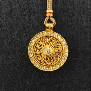 Eight Treasures Compass Pendant | Happiness and Fulfillment | Thriving Career | Harmony and Unity | Wealth and Good Fortune | Wisdom and Enlightenment